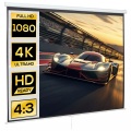 HOMCOM - Beamer Leinwand, Weiss
