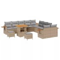 VidaXL - Garten-sofa poly-rattan, One Size, Beige