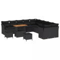 VidaXL - Garten-sofa poly-rattan, One Size, Schwarz