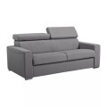 LINEA SOFA - Schlafsofa 3Sitzer Stoff VIZIR Liegefläche mit Lattenrost 1Matratzen, One Size, Grau