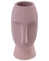 Beliani Blumenvase Keramik rosa 24 cm PALLINI Vase