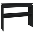 vidaXL Konsolentisch Schwarz 102x30x80 cm Spanplatte