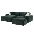 Ecksofa & Hocker - Ecke links - Cord - Tannengrün - TIRONO von Ecksofa & Hocker - Ecke links - Cord - Tannengrün - TIRONO von Maison Céphy