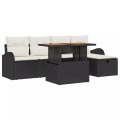 VidaXL - Garten-sofa poly-rattan, One Size, Schwarz