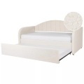 Bett mit Lattenrost aus Bouclé Modern EYBURIE Bett mit Lattenrost aus Bouclé Modern EYBURIE