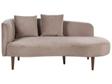 Beliani, Chaiselongue aus Samtstoff Glamourös CHAUMONT Chaiselongue aus Samtstoff Glamourös CHAUMONT