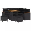 VidaXL - Garten-sofa poly-rattan, One Size, Schwarz