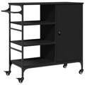 vidaXL, vidaXL Küchenwagen Schwarz 87,5x38,5x84,5 cm Holzwerkstoff