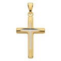 Anhänger Kreuz Gelbgold 750, 27x14mm Damen Gelbgold ONE SIZE