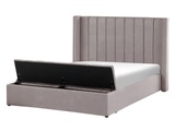 Beliani, Bett mit Lattenrost aus Samtstoff Modern NOYERS Bett mit Lattenrost aus Samtstoff Modern NOYERS
