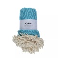 L'Anse - Badetuch Chevron, One Size, Türkisblau