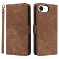 Cover-Discount - iPhone 16e Ledertasche mit RFID Blocker, Braun