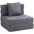 Northio - Schlafsessel Klappbar, Schlafsofa, 2-In-1 Klappsessel Mit Bettfunktion, Relaxsessel Mit Kissen, Gästebett, Bis 100 Kg Belastbar, Dunkelgrau, 172 x 87 cm