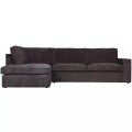 Ecksofa Thomas Ribcord Links Dunkel Grau