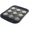 Mastrad - Muffin-Backform Silikon 9 Stück, Schwarz