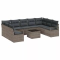 VidaXL - Outdoor-sofa poly-rattan, One Size, Grau