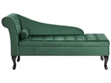 Beliani, Chaiselongue aus Samtstoff Retro PESSAC Chaiselongue aus Samtstoff Retro PESSAC
