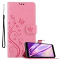 Hülle für Samsung Galaxy A8 2018 Blumen Design Magnetverschluss