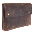 Only-bags.store, Laptoptasche Laptop Hülle - Geräumiges Handgefertigtes Design ohne Gurt - Rustikales Finish