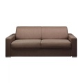 LINEA SOFA - Schlafsofa 4Sitzer Stoff CALITO Liegefläche Matratzen, One Size, Braun