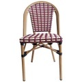Gartenstuhl Polyrattan rot-beige (2er-Set)