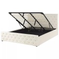 Bett mit Lattenrost aus Samtstoff Glamourös AMIENS Bett mit Lattenrost aus Samtstoff Glamourös AMIENS