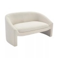 Vente-unique - Sofa 2-Sitzer - Bouclé-Stoff - Weiß - OSSANA, One Size, Weiss