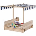 Outsunny, Outsunny - Sandkasten Sandkiste aus Holz, Braun