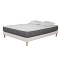 AB Matelas, Matratzen-set Luxe | 160x200 Mit 2 Kissen 50x70 | Schaumstoff | 24 Cm | Gepolstertes Lattenrost In Weiss Unisex Weiss 160X200CM