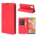 Galaxy A42 - Seidige Stand Flip Case Hülle rot
