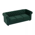 Sofa 3-sitzer - Samt - Grün - Chesterfield Unisex Grün ONE SIZE