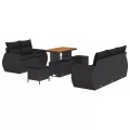VidaXL - Garten-sofa poly-rattan, One Size, Schwarz
