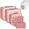 8-teilige Kofferorganisatoren, Packwürfel Für Reisen Und Urlaub, Reiseorganisator Mit Kosmetiktasche, Schuhsack, Kofferorganisator-set Für Die Aufbewahrung Zu Hause (8 Leopardenmuster) Damen Multicolor ONE SIZE