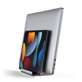 Satechi, Satechi - Aluminium Desktop Tisch Ständer Dual Vertical Stand Laptop / Tablet / Smartphone (ST-ADVSM) - Space Grau