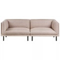 Beliani - 3 Sitzer Sofa aus Stoff Modern VORGOD, One Size, Braun Medium