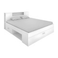 Vente-unique, Bett mit Stauraum Schubladen LEANDRE Bett mit Stauraum Schubladen LEANDRE