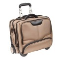 Dermata Lederwaren Business Trolley 44cm aus Nylon in Champagner