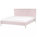 Bett mit Lattenrost aus Samtstoff Modern MIRIBEL Bett mit Lattenrost aus Samtstoff Modern MIRIBEL
