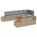 VidaXL - Garten-sofa poly-rattan, One Size, Beige