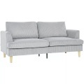 HOMCOM - 3 Sitzer Sofa, One Size, Grau