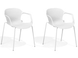 Set mit 2 Stühlen aus Kunststoff Modern ELBERT Set mit 2 Stühlen aus Kunststoff Modern ELBERT