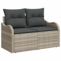 VidaXL - Modulares sofa poly-rattan, One Size, Grau