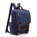 Vintage Rucksack Rucksack Leinwand Tasche Bote Tasche Für Arbeit Und Schule Unisex Blau ONE SIZE
