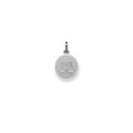 Anhänger Sternzeichen Waage Weissgold 750, 19x12mm Damen  ONE SIZE