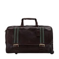 Maxwell Scott Dino - Leder Trolley-Reisetasche in Dunkelbraun