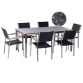 Gartentisch Set aus Sicherheitsglas Modern COSOLETOGROSSETO Gartentisch Set aus Sicherheitsglas Modern COSOLETOGROSSETO
