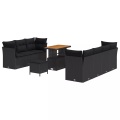 VidaXL - Garten-sofa poly-rattan, One Size, Schwarz