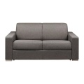 LINEA SOFA - Schlafsofa mit Matratze 2-Sitzer Stoff - Anthrazit - Liegefläche mit Lattenrost: 120 cm - Matratzenhöhe: 18 cm mit Memory Schaum - CALITO, One Size