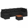 VidaXL - Garten-sofa poly-rattan, One Size, Schwarz