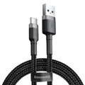 Acer,Amazon,Apple,Asus,Blackberry,CAT,Emporia,Google,HP,HTC,Huawei,Lenovo,LG,Microsoft,Motorola,Nokia,OnePlus,Oppo,Samsung,Sony,Wiko,Xiaomi, Baseus - (2m / 2A) USB C auf USB 480Mbps Schnellladekabel Datenkabel - Schwarz